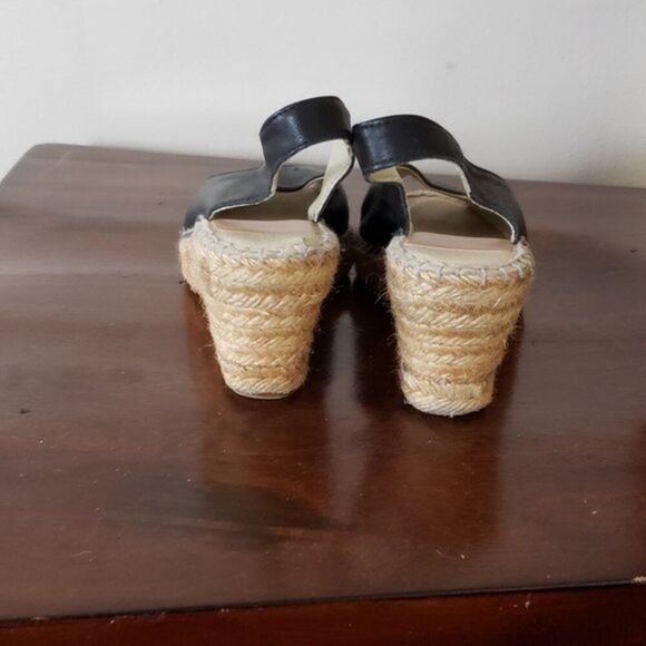 Fabiolas Black Leather Wedge Size: 36 - Picture 6 of 10